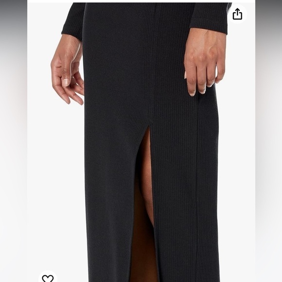 Porsha Williams black two piece co ord set turtleneck crop top maxi skirt fitted - Picture 11 of 13